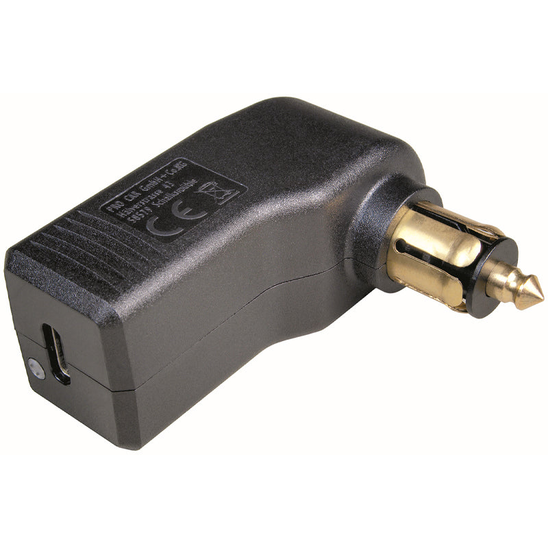 Кутовий штекер USB-C стандарту Touratech, 12-24В / 5В, макс. 3А для мотоциклетної розетки.