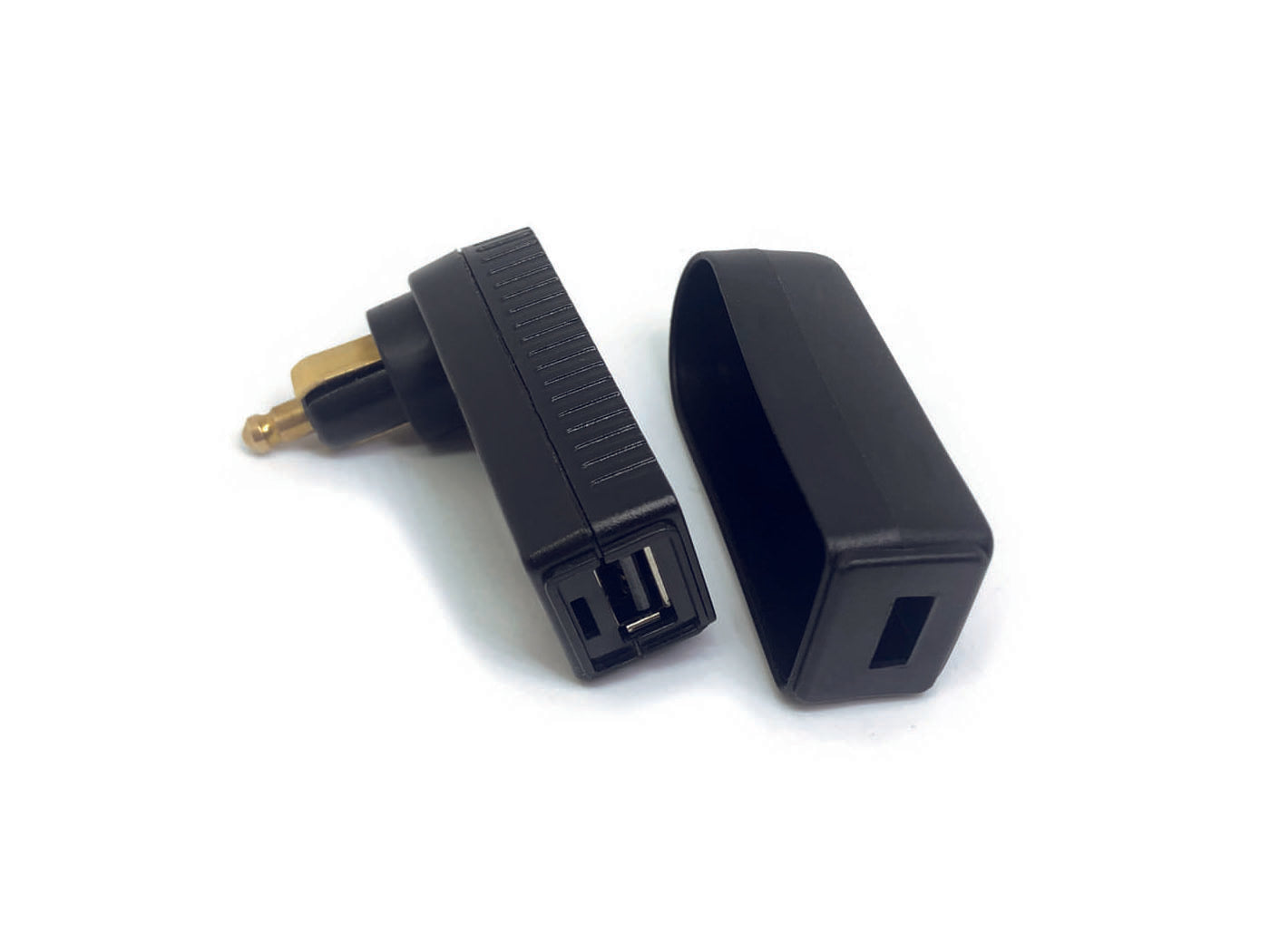 Зарядний пристрій USB-A під кутом для мотоциклетної розетки DIN Touratech, 3 Ампера.