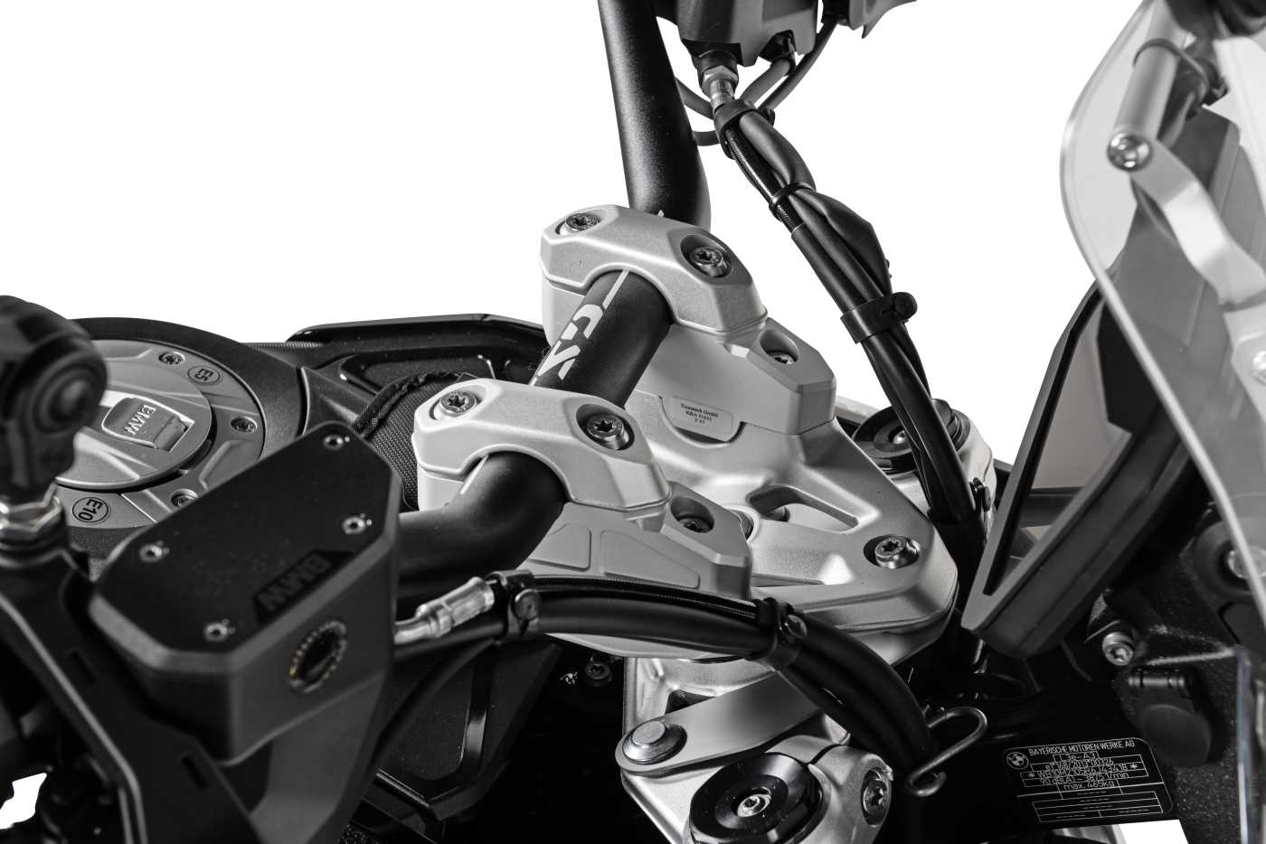 Підняті кермові кріплення Offset 35 мм для BMW R1300GS/Adventure від Touratech.