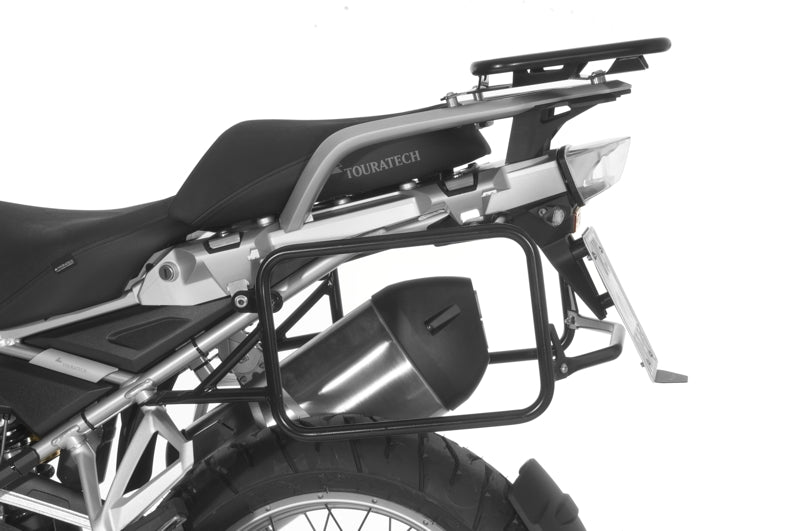 Чорний багажник з нержавіючої сталі для BMW R1250GS/ R1250GS Adventure/ R1200GS (LC)/ R1200GS Adventure (LC) від преміального бренду мотокомплектуючих Touratech.