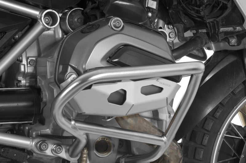 Захисні накладки для циліндрів на оригінальні дуги безпеки BMW для BMW R1200GS (LC) 2013-2016 / BMW R1200GS Adventure (LC), сріблястий, від преміум-бренду Touratech.