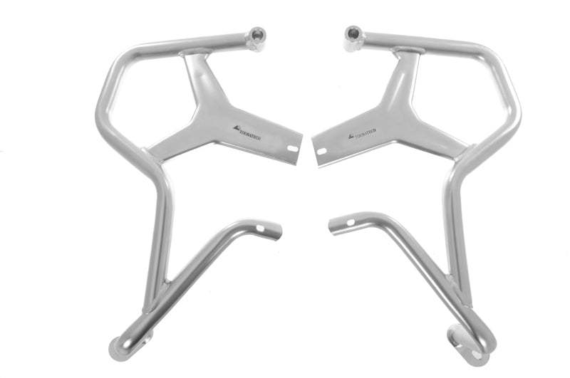 Розширення захисних дуг з нержавіючої сталі для оригінальних захисних дуг двигуна BMW R1200GS Adventure від 2014 року від преміального бренду мотокомплектуючих Touratech.