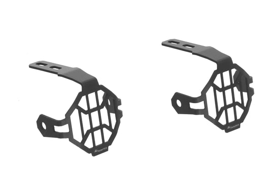 Захисна накладка на фари Touratech для оригінальних світлодіодних протитуманних фар BMW, анодований алюміній, чорний (до 2017 року) *ЛИШЕ ДЛЯ ПОЗАШЛЯХОВОГО ВИКОРИСТАННЯ*