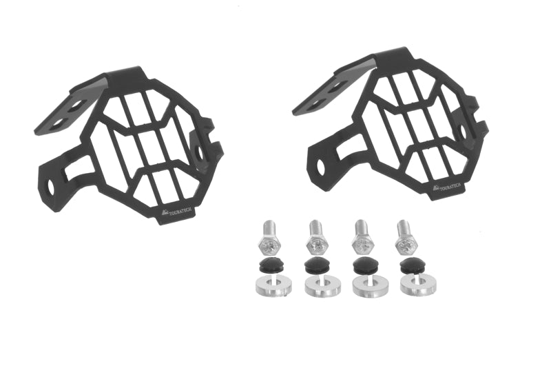 Захисна накладка на фари Touratech для оригінальних світлодіодних протитуманних фар BMW, анодований алюміній, чорний (до 2017 року) *ЛИШЕ ДЛЯ ПОЗАШЛЯХОВОГО ВИКОРИСТАННЯ*