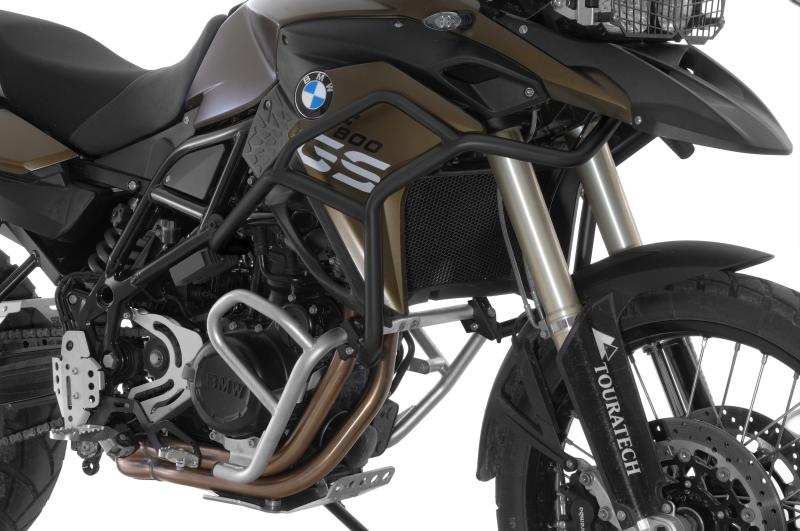 Розширення захисних дуг з нержавіючої сталі чорного кольору для BMW F700GS, F800GS 2013 року і новіших моделей від Touratech.