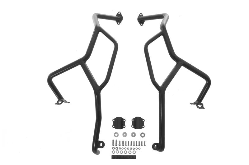 Розширення захисних дуг з нержавіючої сталі чорного кольору для BMW F700GS, F800GS 2013 року і новіших моделей від Touratech.