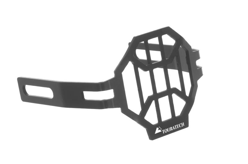 Захисна решітка для додаткової світлодіодної фари Touratech; анодований чорний алюміній для 01-048-5482/5484-0 *ЛИШЕ ДЛЯ ПОЗАШЛЯХОВОГО ВИКОРИСТАННЯ*