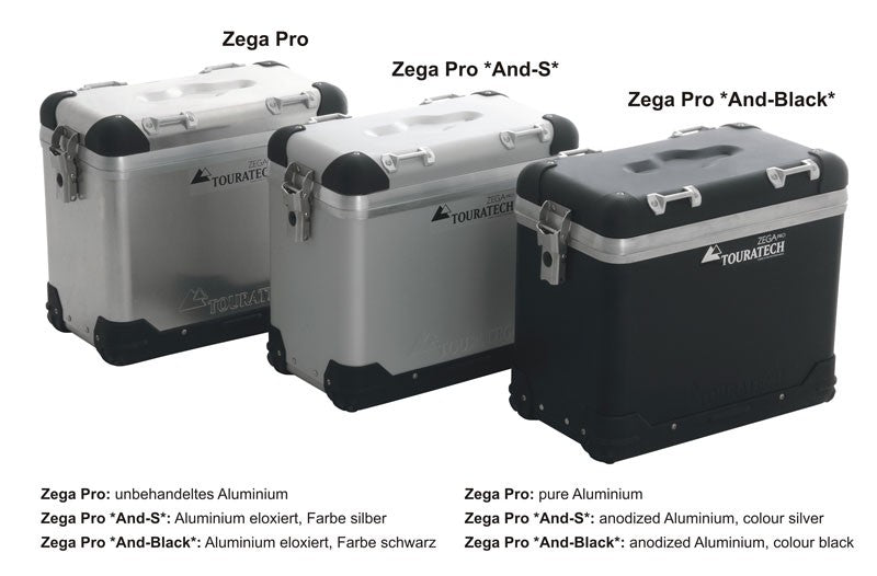 Система алюмінієвих кофрів ZEGA Pro "And-S" 38/45 л з нержавіючим каркасом для BMW R1150GS/R1150GS Adventure/R1100GS/R850GS від преміального бренду мотокомплектуючих Touratech.