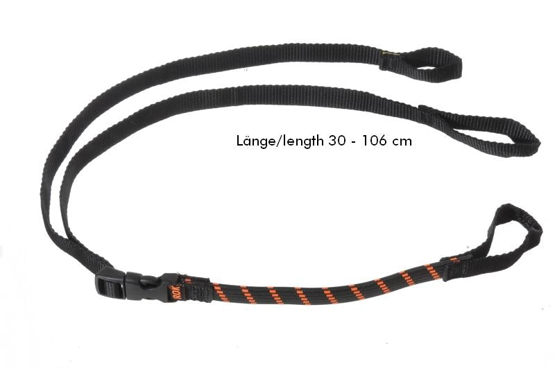 Стяжка Touratech Rokstraps Strap It™ Pack Adjustable *чорно-оранжева* 30-106 см з петлями.