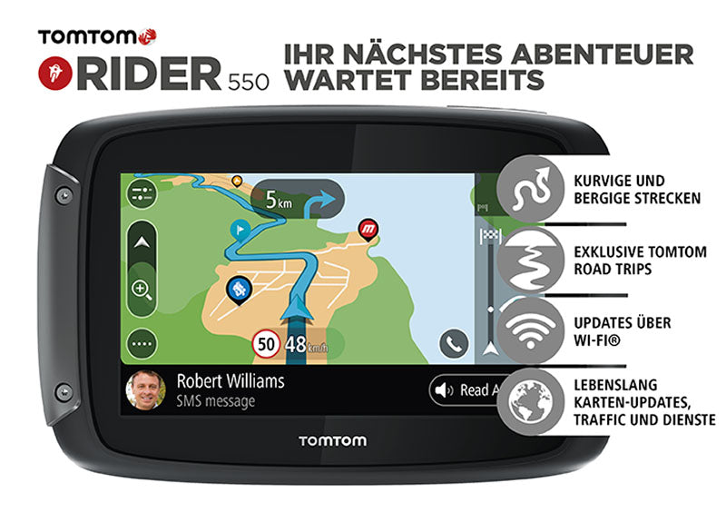 TomTom Rider 550 World, довічні глобальні карти