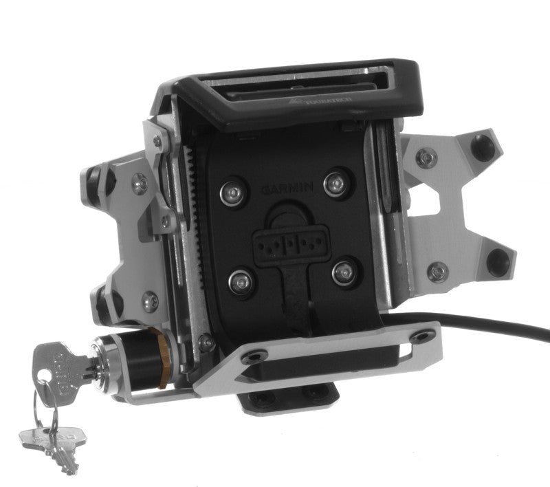 Кермове кріплення Garmin Montana/ BMW Navigator Adventure *з можливістю блокування* *анодований срібний алюміній* від Touratech.