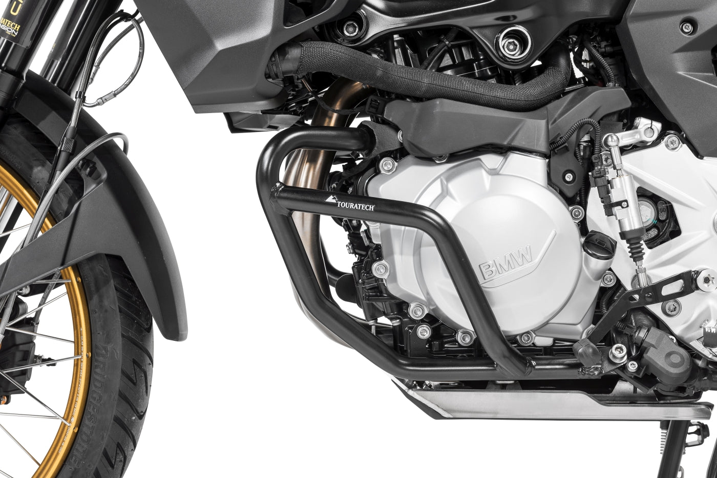 Упор двигуна нержавіюча сталь, чорний для BMW F900GS/ F850GS / F800GS (2024-), F750GS