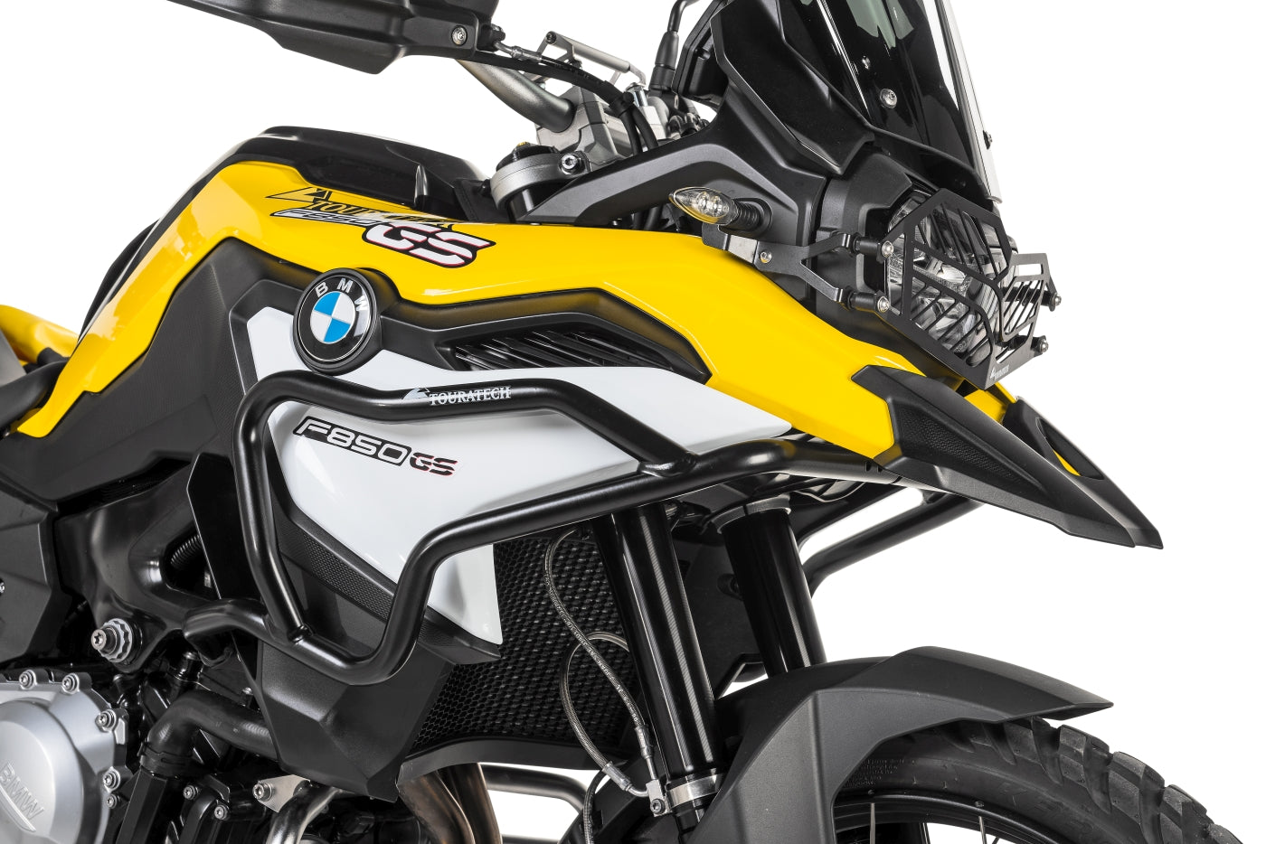 Захисні дуги з нержавіючої сталі, чорні для BMW F850GS/ F800GS (з 2024 року)/ F750GS від Touratech.