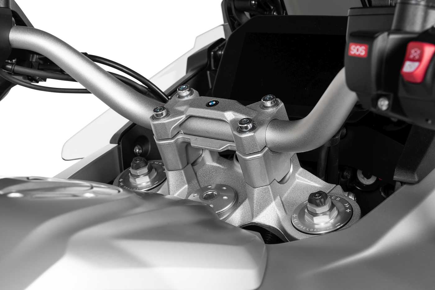 Підйомник керма Touratech, з'єднаний, 35 мм, тип 46, для BMW F900GS/Adventure/XR, F850GS/Adventure.