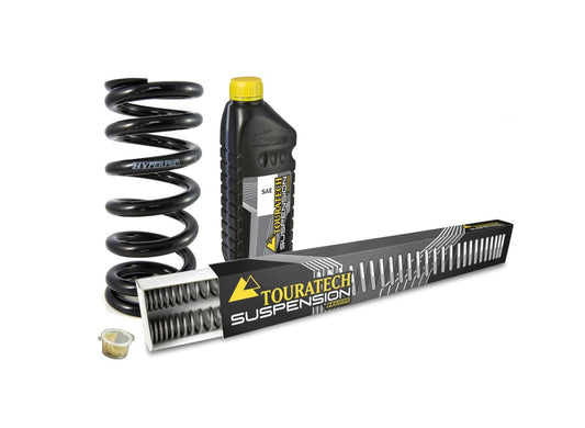 Прогресивні замінні пружини для передньої та задньої підвіски для BMW F900GS ESA (2024-) (лише з оригінальним заводським зниженням) від Touratech.