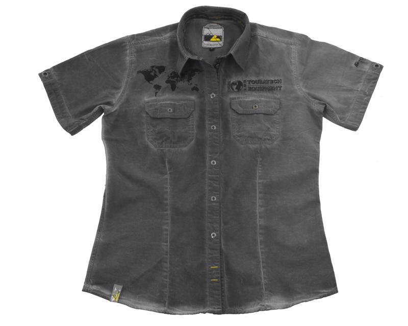 Блуза "1990" з коротким рукавом для жінок, сірого кольору, розмір M від Touratech.