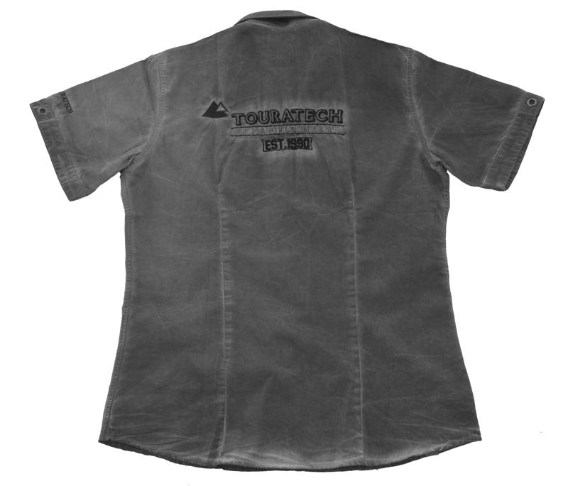 Блуза "1990" з коротким рукавом для жінок, сірого кольору, розмір L від Touratech.