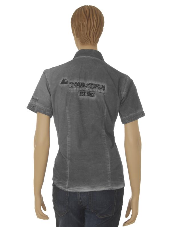 Блуза "1990" з коротким рукавом для жінок, сірого кольору, розмір L від Touratech.