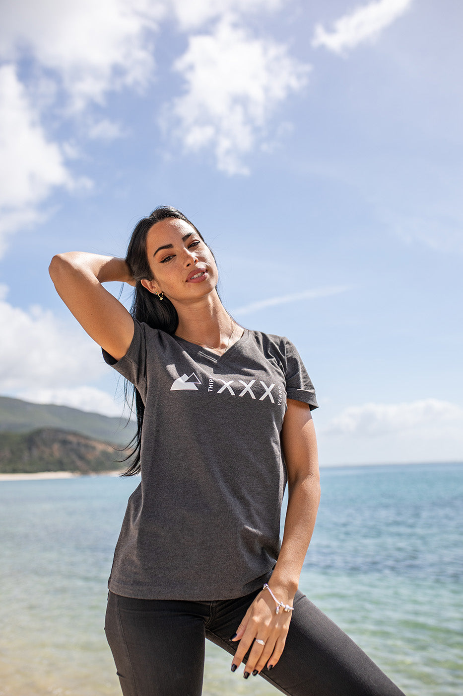 Футболка "XXX Years" жіноча, сіра