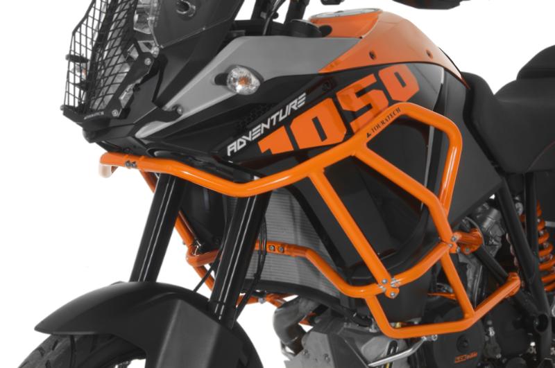 Розширення захисних дуг Touratech для KTM 1050 Adventure/ 1090 Adventure/ 1190 Adventure/ 1190 Adventure R для оригінальних захисних дуг KTM, помаранчеве.
