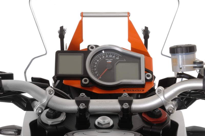 Адаптер для кріплення GPS над приладами, помаранчевий, для KTM 1050 Adventure/ 1090 Adventure/ 1190 Adventure/ 1190 Adventure R від Touratech.