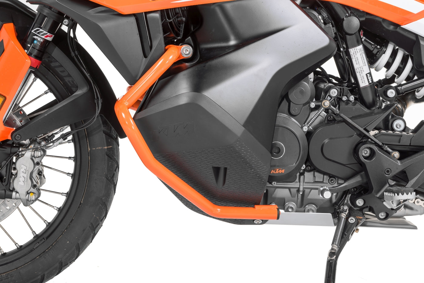 Захисні дуги для бака з нержавіючої сталі, помаранчеві для KTM 890 Adventure/ 890 Adventure R/ 790 Adventure/ 790 Adventure R (-2022) від Touratech.