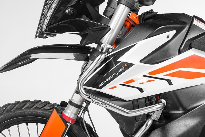 Захисні дуги з нержавіючої сталі для KTM 890 Adventure (-2022)/ 890 Adventure R (-2022)/ 790 Adventure/790 Adventure R (-2022) від Touratech.