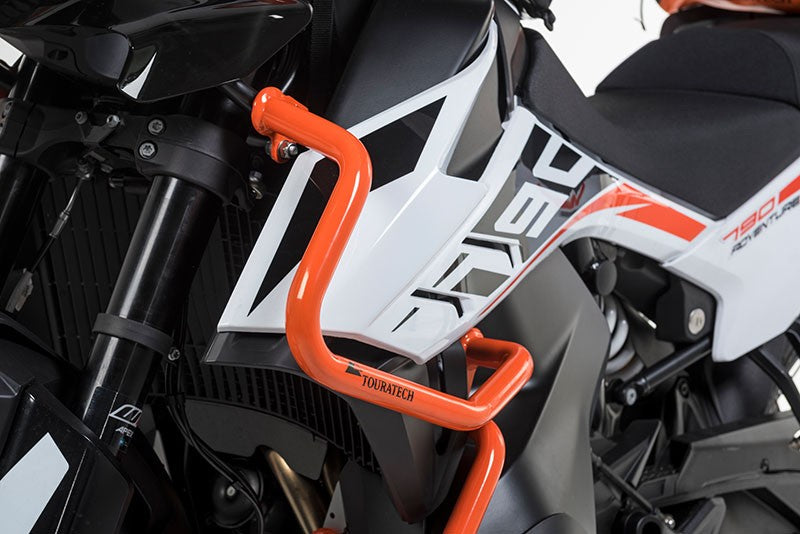 Захисні дуги з нержавіючої сталі Touratech, помаранчеві для KTM 890 Adventure (-2022)/ 890 Adventure R (-2022)/ 790 Adventure/790 Adventure R (-2022)