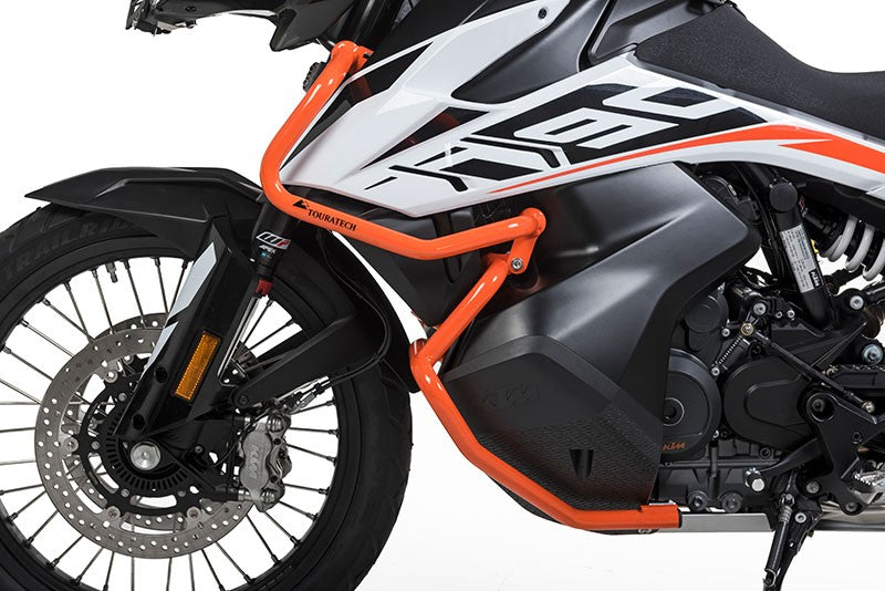 Захисні дуги з нержавіючої сталі Touratech, помаранчеві для KTM 890 Adventure (-2022)/ 890 Adventure R (-2022)/ 790 Adventure/790 Adventure R (-2022)