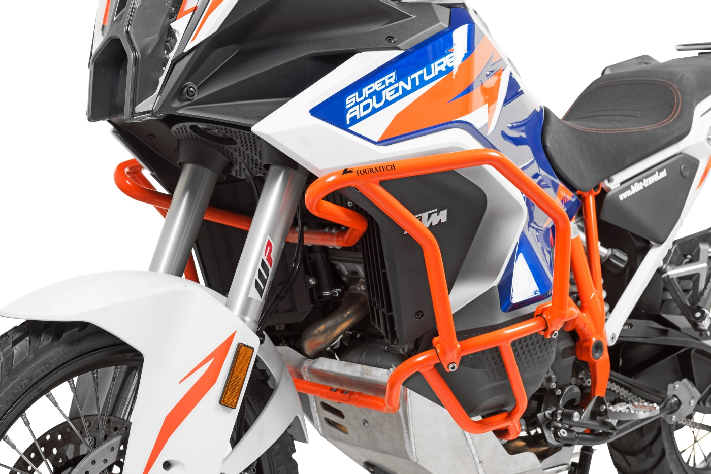 Розширення захисних дуг помаранчеве для KTM 1290 Super Adventure S / R (2021-) від Touratech.