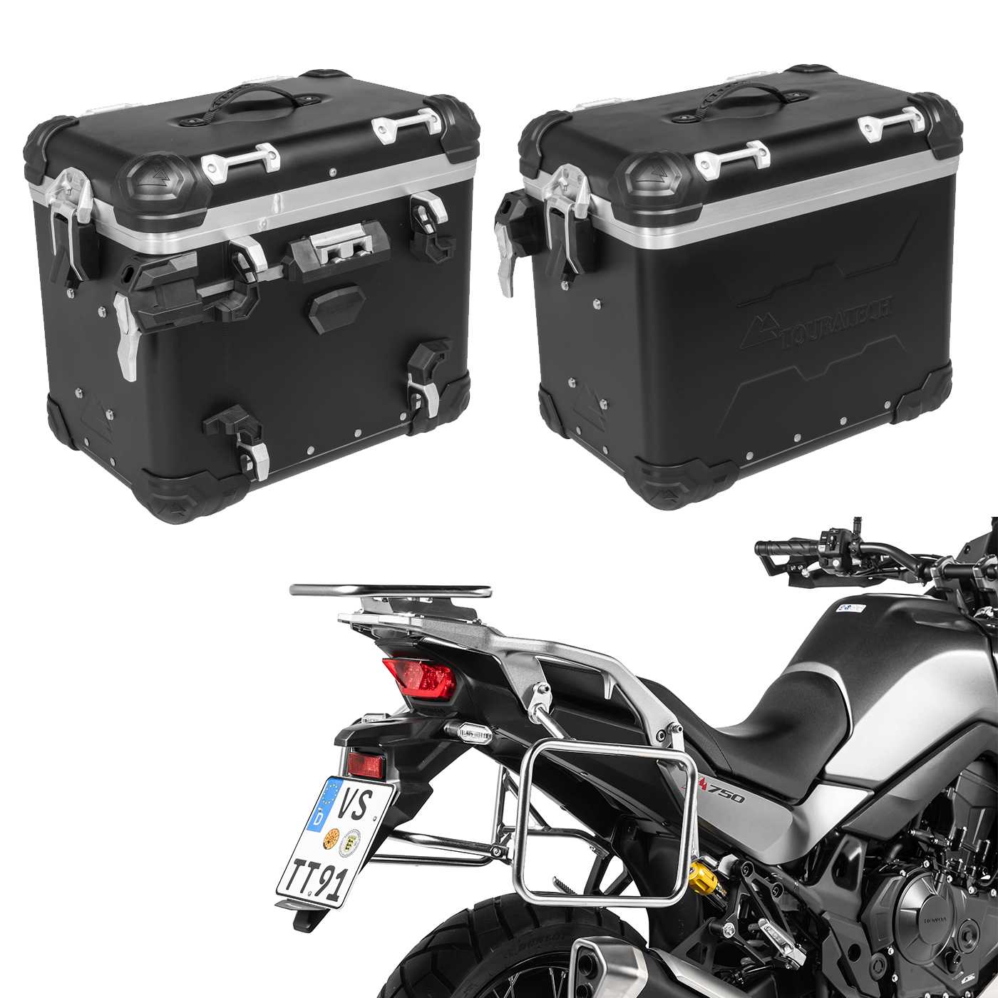 Алюмінієва багажна система ZEGA Evo для Honda XL750 Transalp