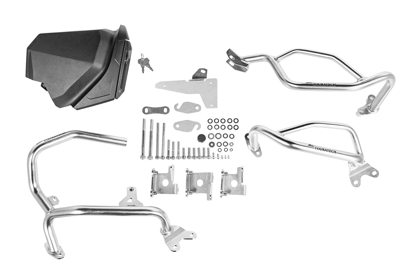 Ящик для інструментів з дугою захисту двигуна NO DCT - комплект - нержавіюча сталь для Honda CRF1100L Africa Twin / CRF1100L Adventure Sports від Touratech.