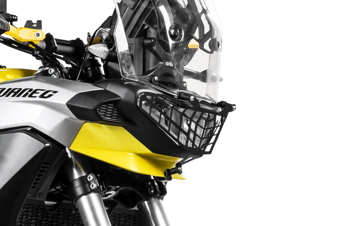 Захисна решітка для фари чорна з швидкознімним кріпленням для Aprilia Tuareg 660 *ЛИШЕ ДЛЯ ПОЗАШЛЯХОВОГО ВИКОРИСТАННЯ*