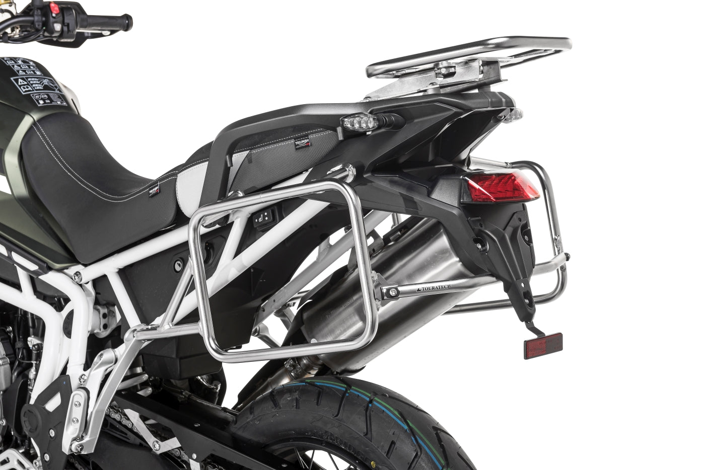 Багажник для кофрів з нержавіючої сталі для Triumph Tiger 900 від Touratech.