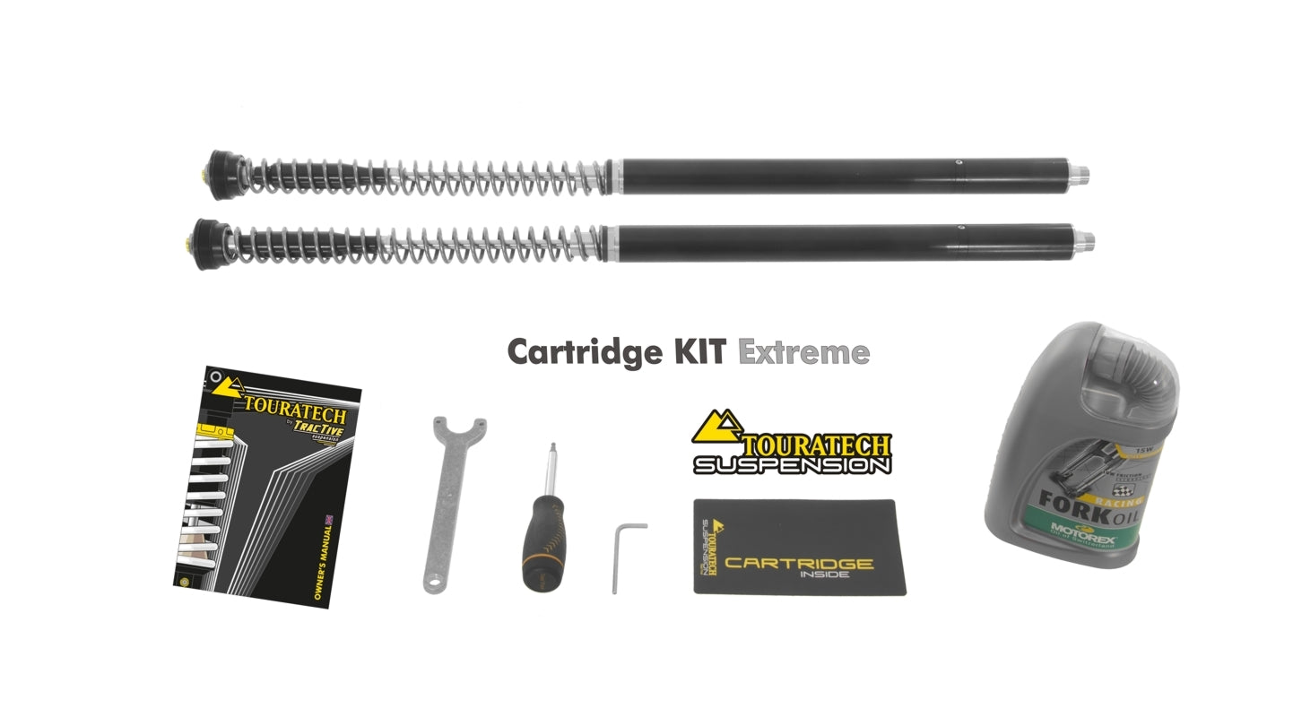 Картриджна підвіска Touratech Suspension Kit Extreme для Triumph Tiger 900 Rallye Pro з 2020 року.
