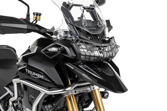 Захисна решітка для фари з швидкознімним кріпленням для Triumph Tiger 1200 (2022-) *ЛИШЕ ДЛЯ ПОЗАШЛЯХОВОГО ВИКОРИСТАННЯ* від Touratech.