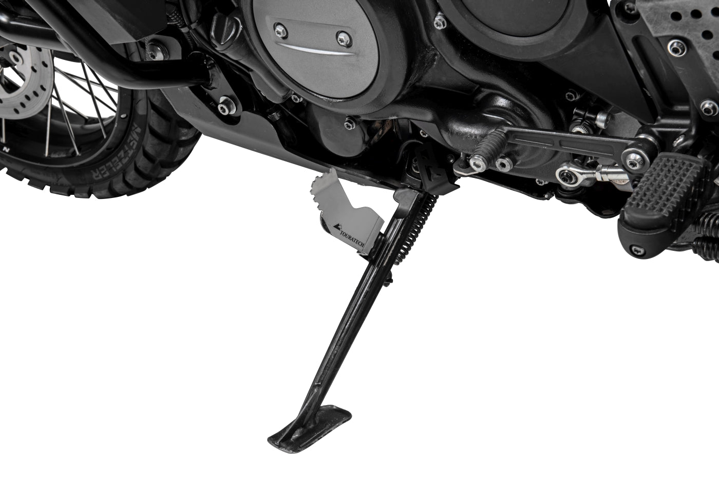 Допоміжний механізм складання бокової підставки для Harley-Davidson RA1250 Pan America від Touratech.