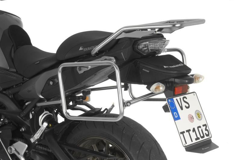 Багажник для кофрів з нержавіючої сталі, чорний, для Yamaha MT-09 Tracer (2015-2017) від Touratech.