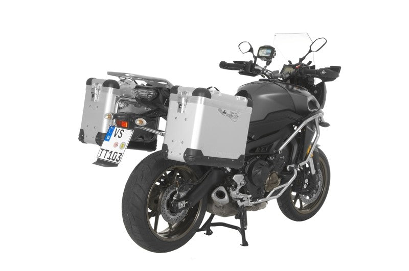 Система алюмінієвих кофрів ZEGA Pro "And-S" 38/38 літрів з чорною нержавіючою рамою для Yamaha MT-09 Tracer (2015-2017)