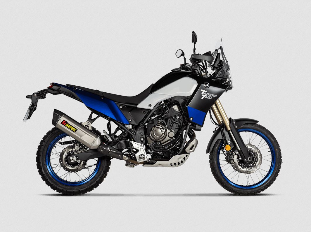 Глушник Akrapovic Slip-On, титан, чорний для Yamaha Tenere 700 / World Raid