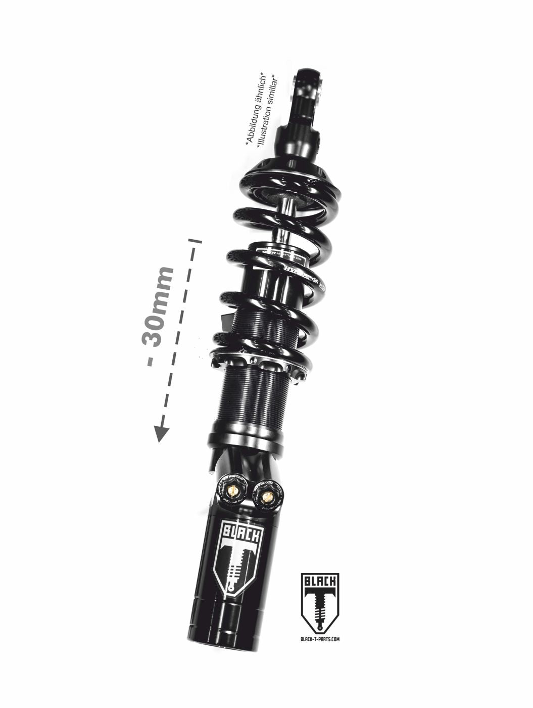 Амортизатор BLACK-T з пониженням (-30 мм) Stage3 з резервуаром для Indian FTR 1200 / FTR 1200 S (2019-2021) від преміального бренду Touratech.