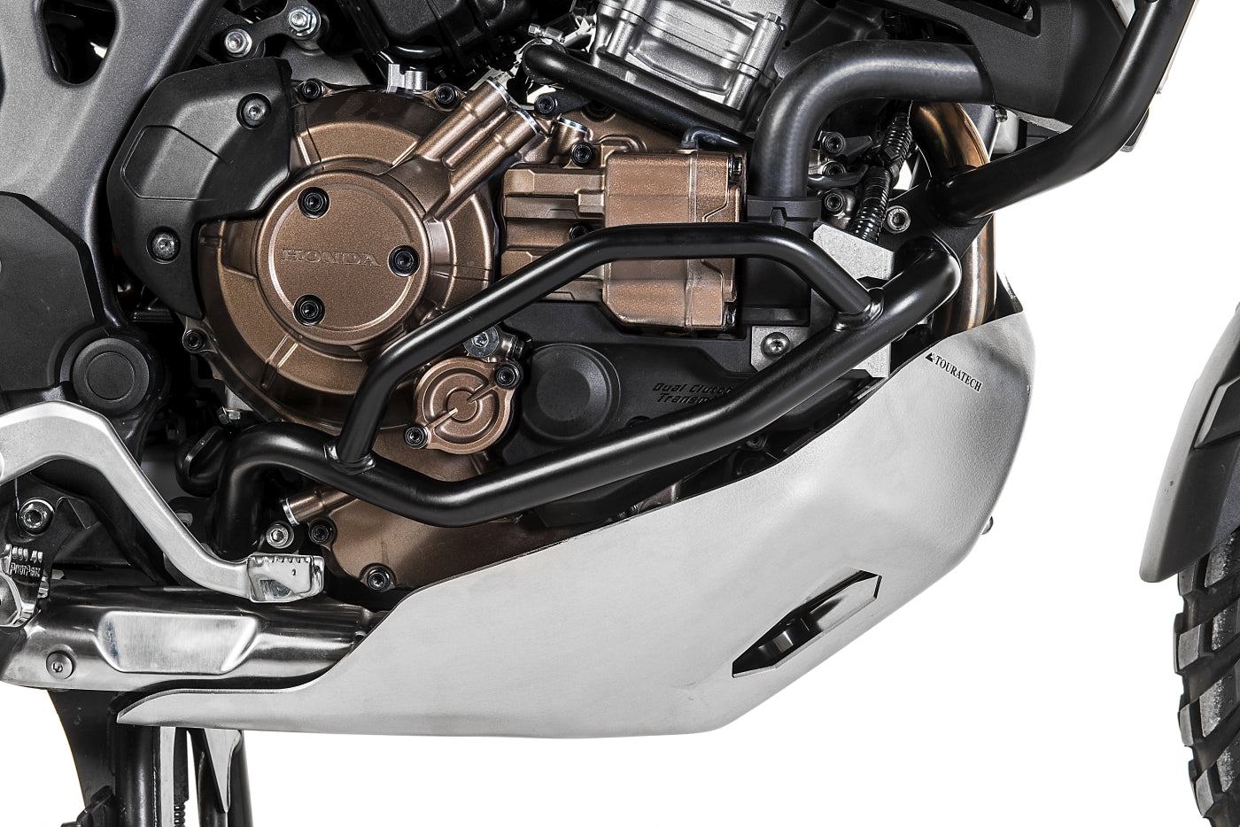 Захисні дуги для двигуна Touratech, нержавіюча сталь, чорні, для Honda CRF1000L Africa Twin з DCT.