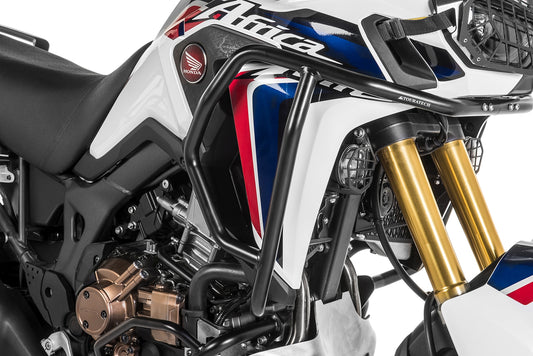 Захисні дуги з нержавіючої сталі чорного кольору для Honda CRF1000L Africa Twin від Touratech.