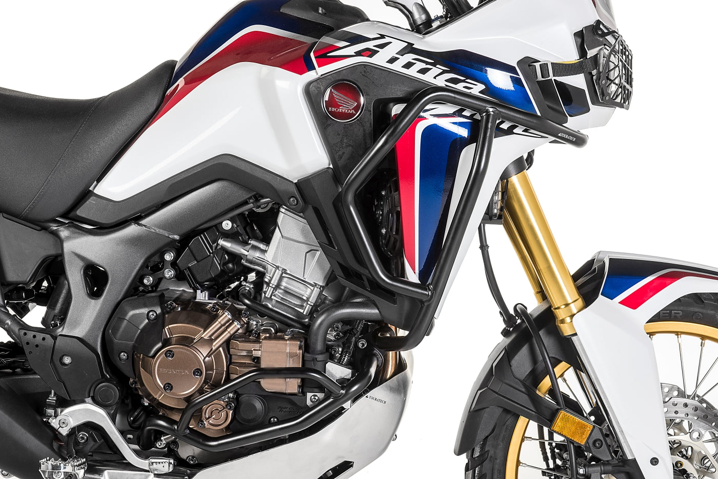 Захисні дуги з нержавіючої сталі чорного кольору для Honda CRF1000L Africa Twin від Touratech.