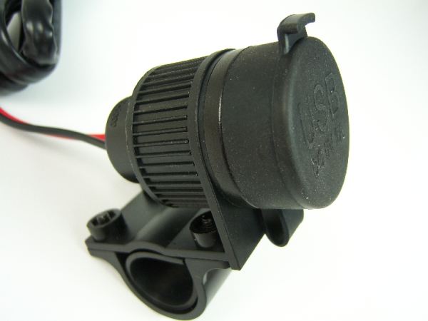 Подвійна USB-розетка для мотоциклів 12-24V, для керма 22 мм / 25 мм від Touratech.