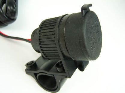 Подвійна USB-розетка для мотоциклів 12-24V, для керма 22 мм / 25 мм від Touratech.
