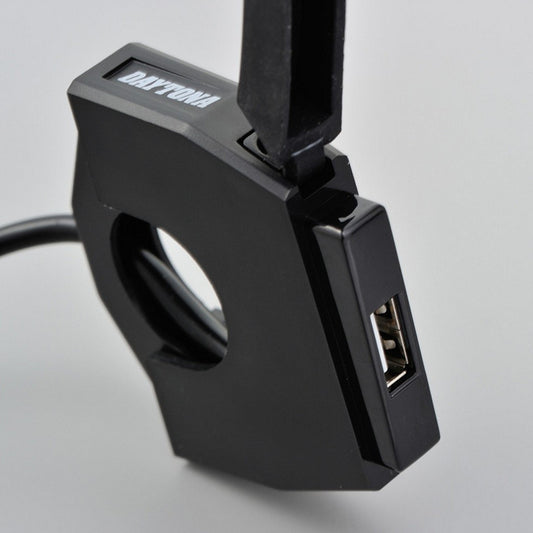 Розетка USB Daytona "Slim" одиночна, для керма діаметром 22.2 та 25.4 мм від Touratech.