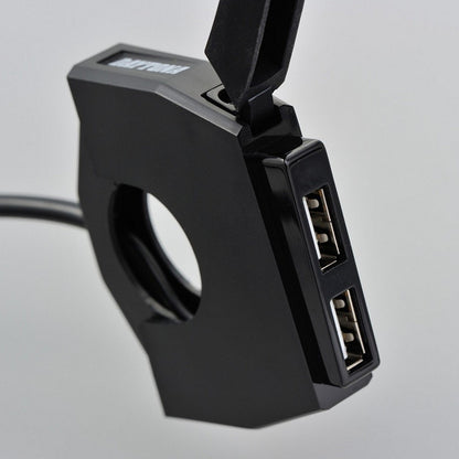 Розетка USB Daytona "Slim" подвійна, для керма 22.2 і 25.4 мм від Touratech.