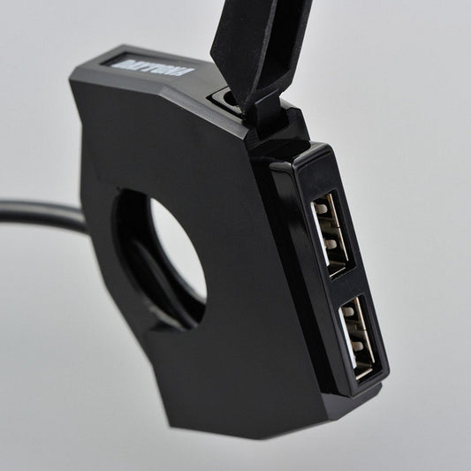 Розетка USB Daytona "Slim" подвійна, для керма 22.2 і 25.4 мм від Touratech.