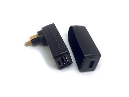 Зарядний пристрій USB-A під кутом для мотоциклетної розетки DIN Touratech, 3 Ампера.